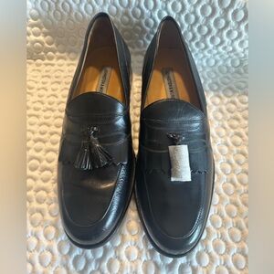 Johnston & Murphy Men’s Hayes Tassel Black Leather Dress Loafers Size 11